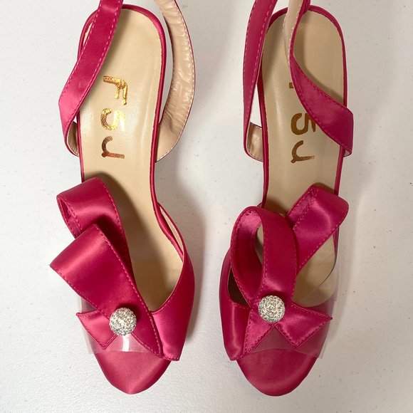 FSJ Women's open-toe high heels, 8.5, used once, stiletto, slingback - Picture 12 of 12